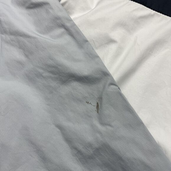 Nike Jacket Mens Medium Black White Gray Hooded Windbreaker Full Zip Colorblock - Picture 3 of 15